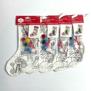 4 Holiday Time Paint your own Christmas stocking